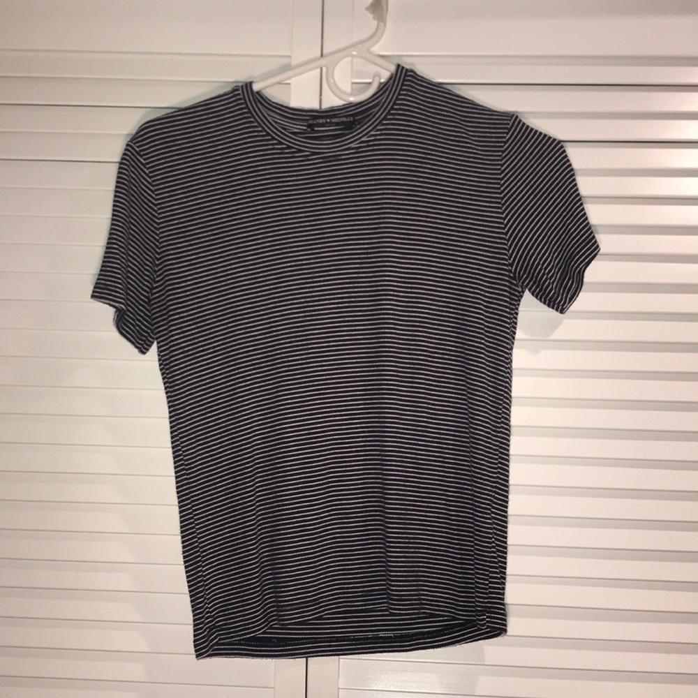 Navy and White Striped Brandy Melville Tee